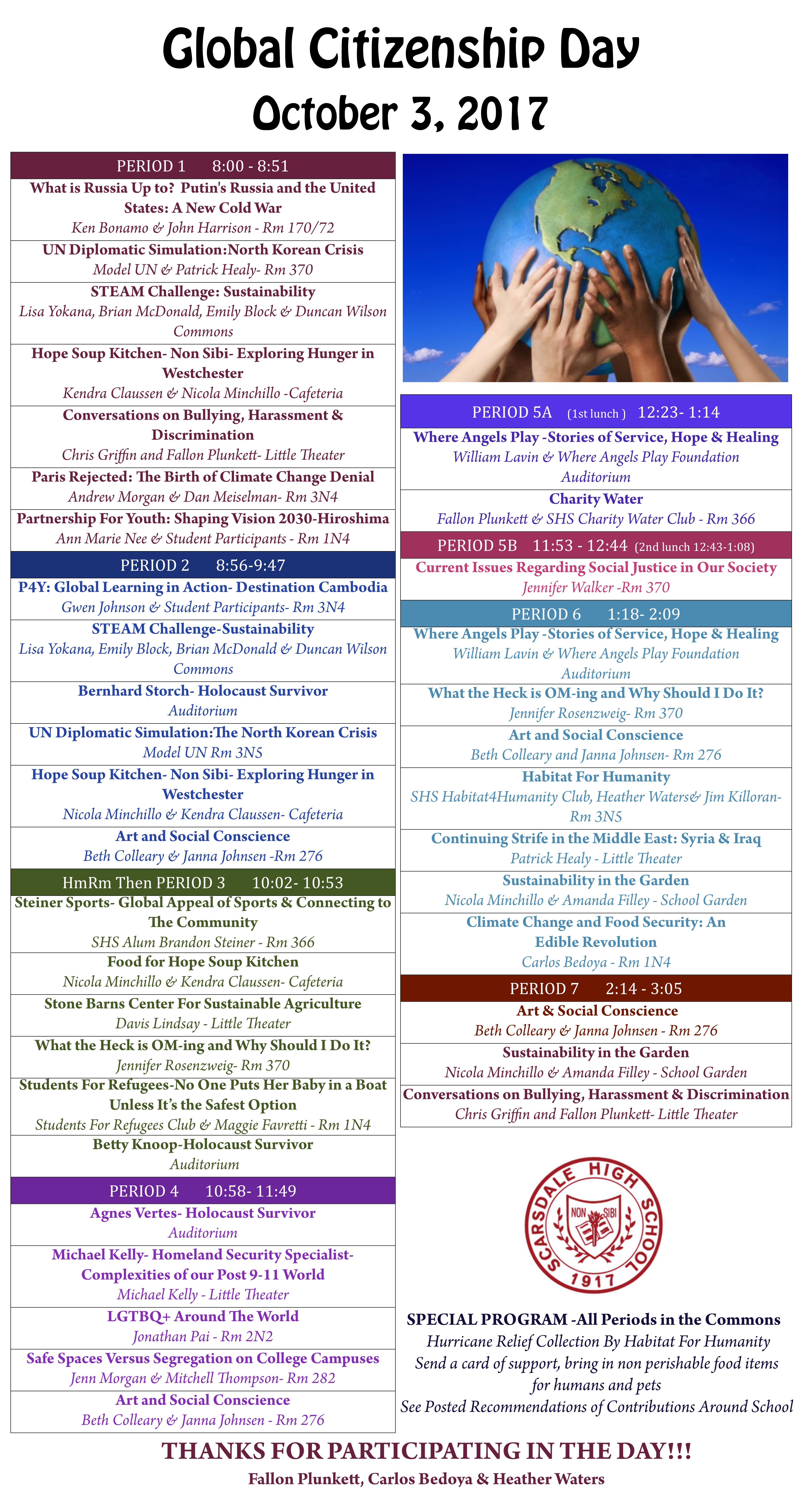 Global Citizenship Day 2017 program 