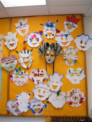 masks on orange 