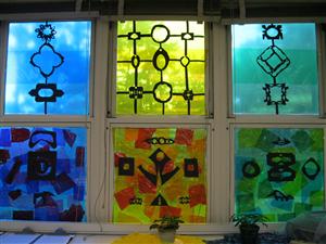 Blue,Yellow,Green Windows 